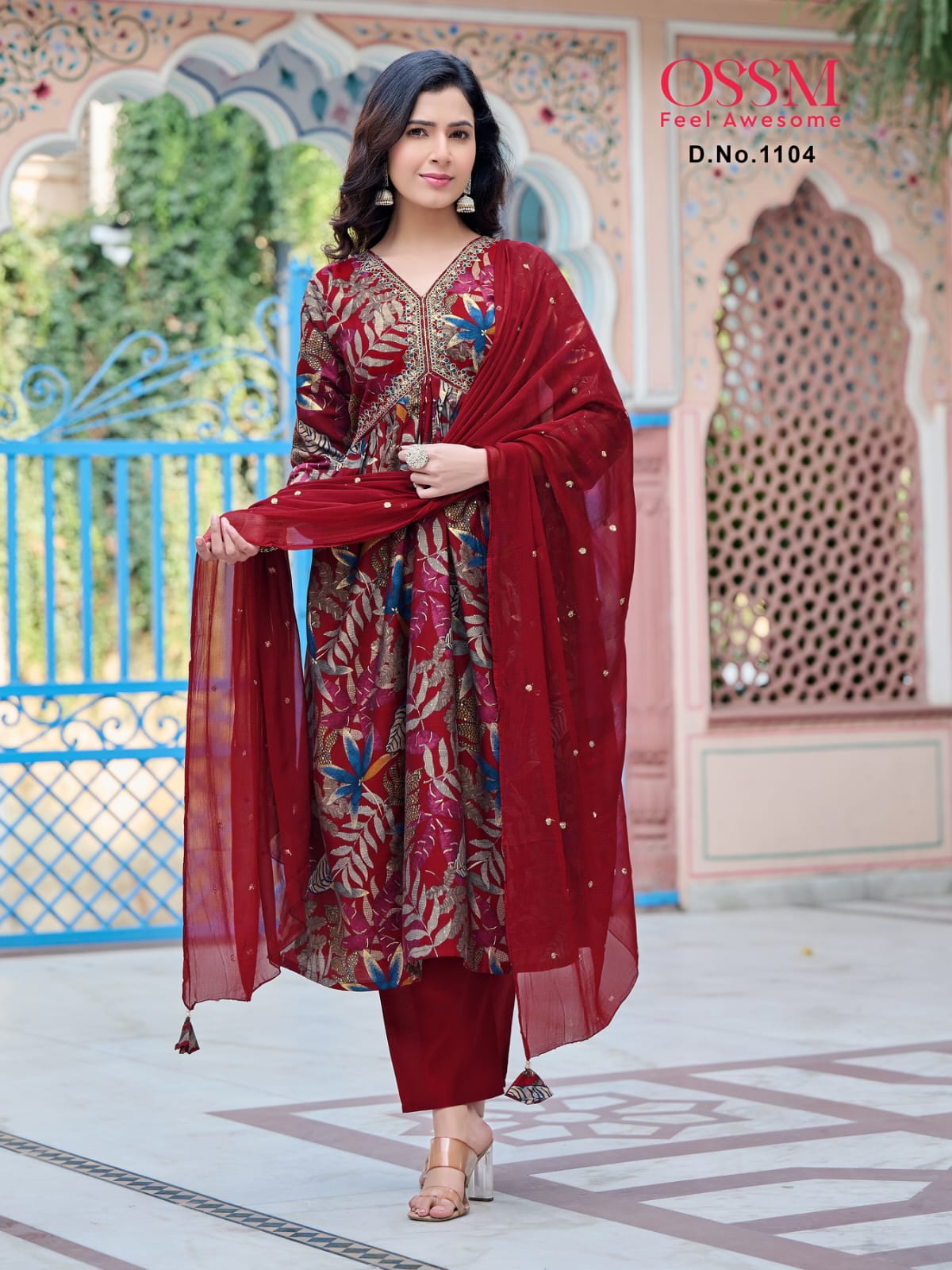 Ossm Resham Vol 11 Chanderi Modal Kurti With Bottom Dupatta
